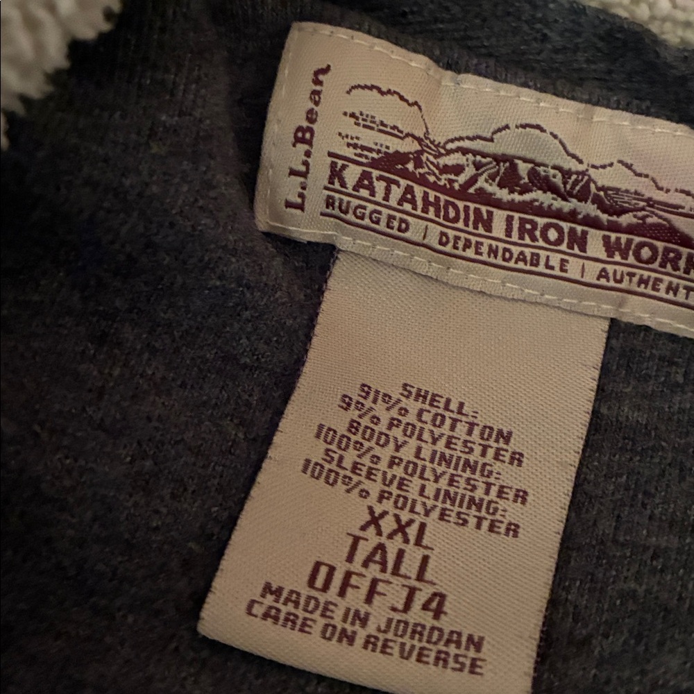 LLBean Men’s Katahdin Iron Works Hooded Sweatshirt, Fleece-Lined - Picture 6 of 9